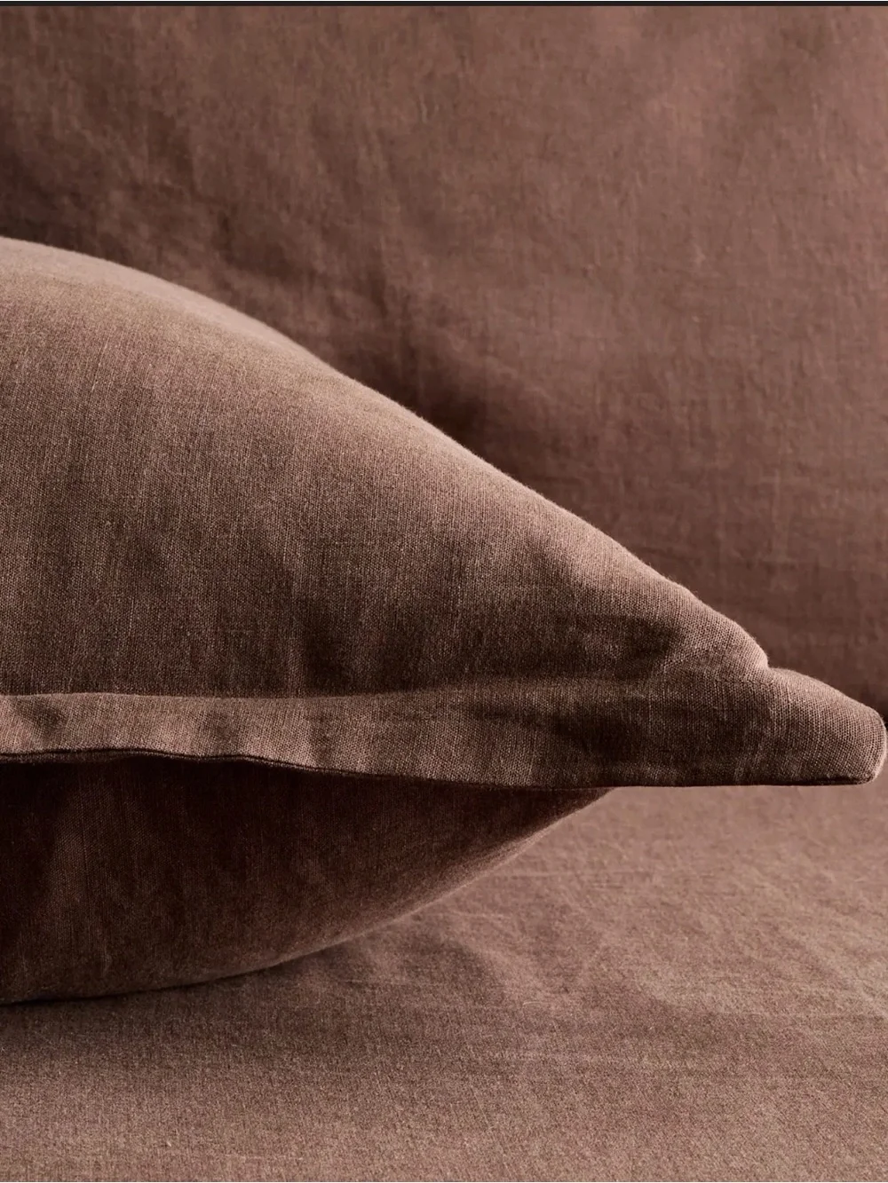 Quince European Linen Euro Sham in Espresso 26x26